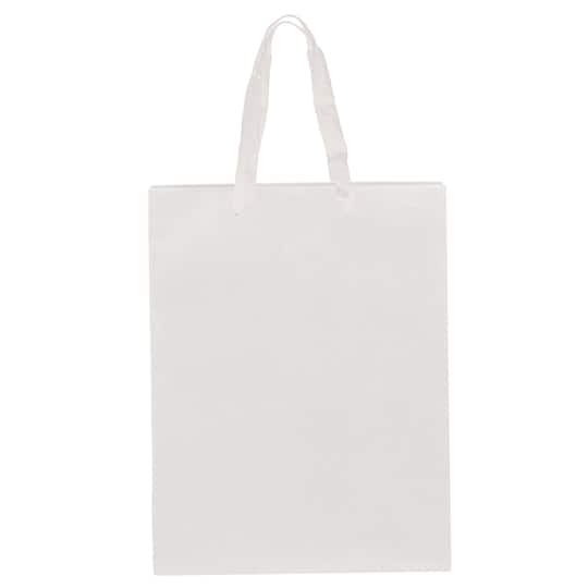 JAM Paper Large White Matte Heavy Duty Kraft Gift Bags, 10ct.